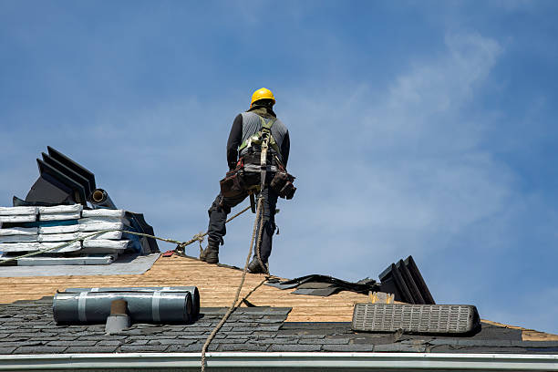 Professional Gutter Installation technician working in Benicia, CA